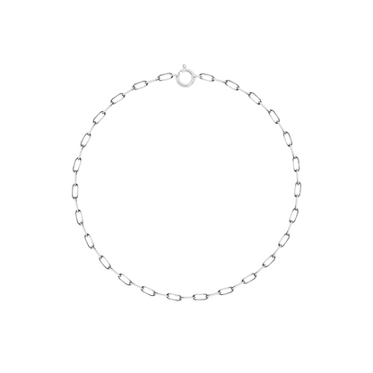 white gold bracelet, white gold chain, 14k white gold, delicate bracelet