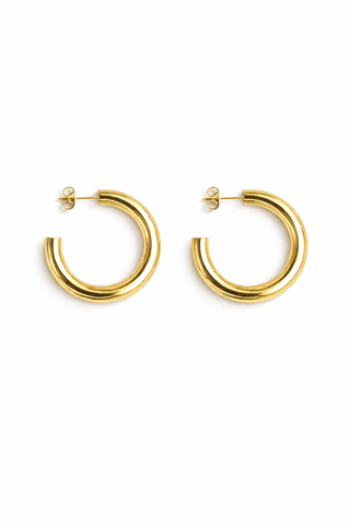 XL Hoop earrings in 18k gold plated yellow – Baby Bond by The Bond Society