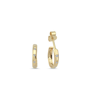 Diamond Hoop Earrings, Huggie earrings