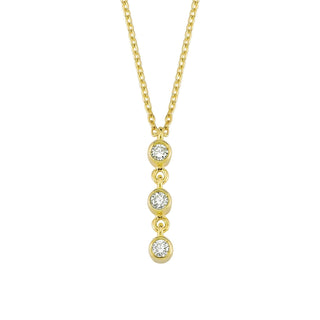 Dainty Vertical Diamond Necklace
