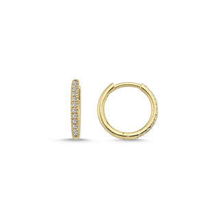 Gold Diamond Hoop Earrings